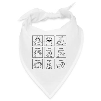 Lustige Schweine Sprüche - Witzige "Sau" Wortspiel - Bandana - Weiß - Vorne