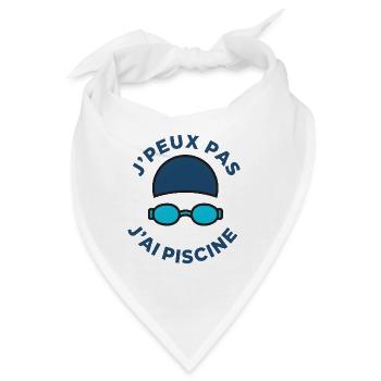 Ich kann nicht, ich habe einen Schwimmbad - Bandana - Weiß - Vorne
