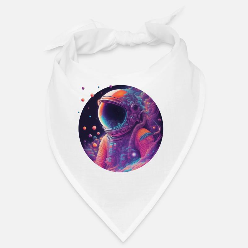 Astronaute néon dans l’espace couleur Bandana