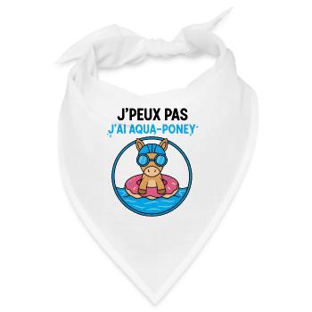 Aqua-Pony auf Donut-Boje - Bandana - Weiß - Vorne