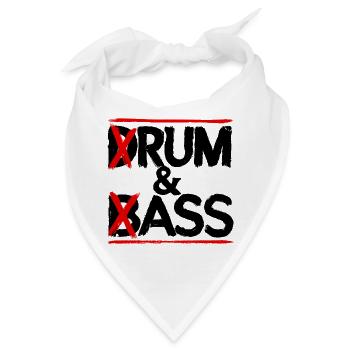 Drum & Bass / Rum & Ass Drummer Band Musik - Bandana - Weiß - Vorne