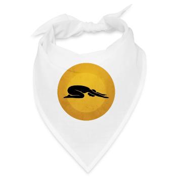 Krieger II Yoga Pose Silhouette Sonne Design - Bandana - Weiß - Vorne