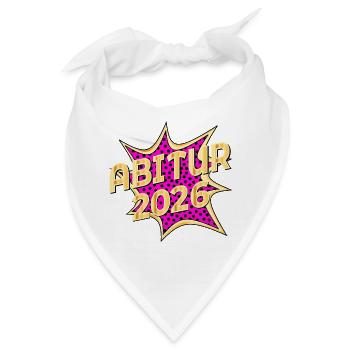 Abi Popart Abitur 2026 - Bandana - Weiß - Vorne