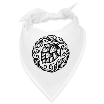 Hopfen Symbol Brauerei - Bandana - Weiß - Vorne