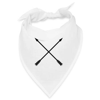 Gekreuzte Pfeile - Bandana - Weiß - Vorne