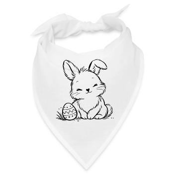 Osterhäschen mit Osterei - Bandana - Weiß - Vorne