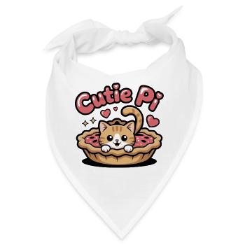 Cutie Pi Katze - Bandana - Weiß - Vorne