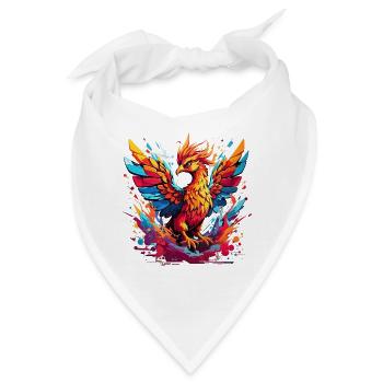 Feuerphönix Farbexplosion - Bandana - Weiß - Vorne