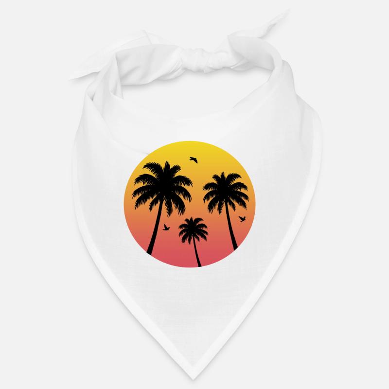 Sunset Palm Tree Beach Bandana