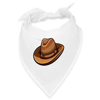 Cowboyhut - Bandana - Weiß - Vorne