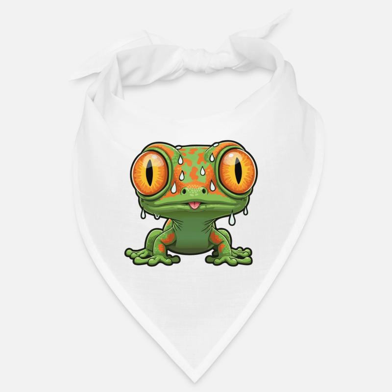 Stressed Lizard Panic Bulging Eyes Mascot Bandana