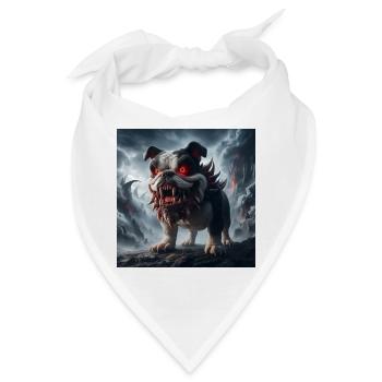 Dämonischer Bulldogge der Ruinen - Bandana - Weiß - Vorne