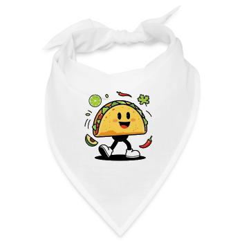 Taco-Mann, Mann-Tacos - Bandana - Weiß - Vorne