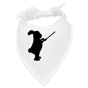 Dirigent Hase Musik - Bandana - Weiß - Vorne