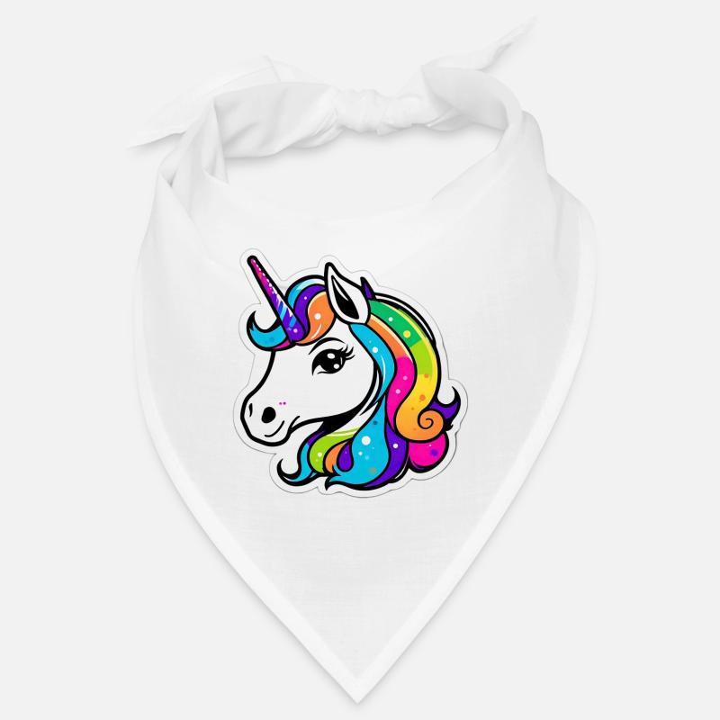 Helles Regenbogen-Einhorn Bandana