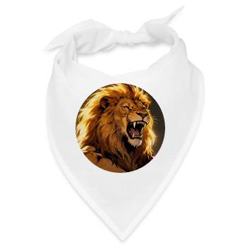 Brüllender Löwenfeuer - Bandana - Weiß - Vorne