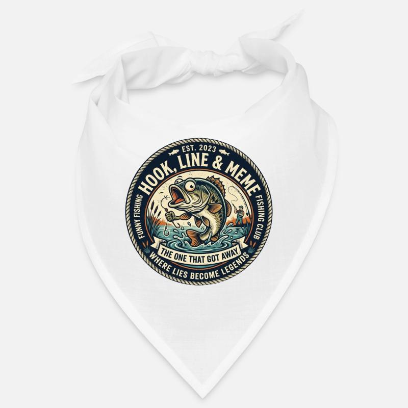 Line & Hook Legends Patch, lustiges Angeln Bandana