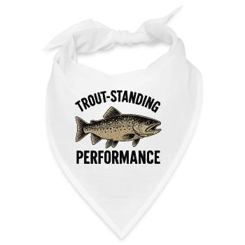Forellen Angeln Spruch Trout-standing Performance - Bandana - Weiß - Vorne