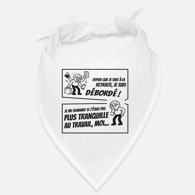 Retraité Surbooké (texte noir) Bandana