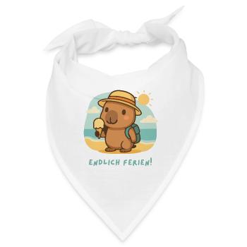 Endlich Ferien! Lustiges Geschenk Schulferien - Bandana - Weiß - Vorne