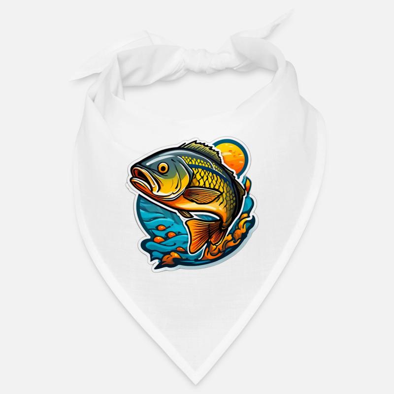 Blazing Koi on Wave and Sun Bandana