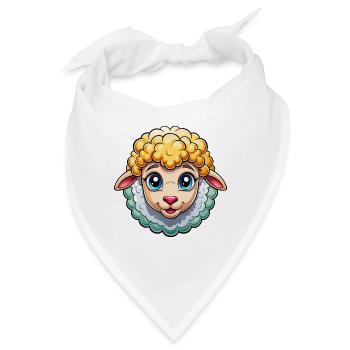 Süßes Schafsgesicht - Bandana - Weiß - Vorne