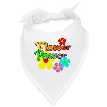 Flower Power  - Bandana - Weiß - Vorne