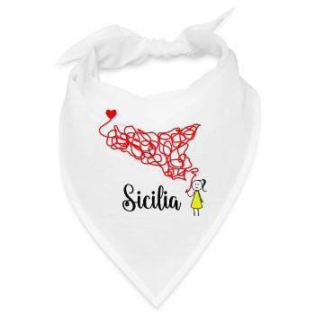 Sizilien  - Bandana - Weiß - Vorne