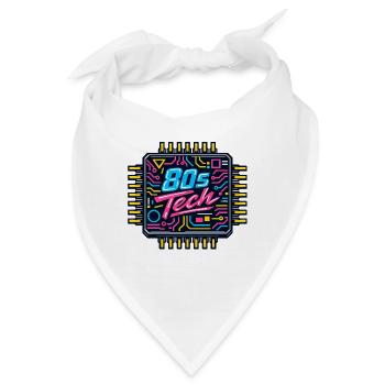 80er Tech Neon Chip - Bandana - Weiß - Vorne