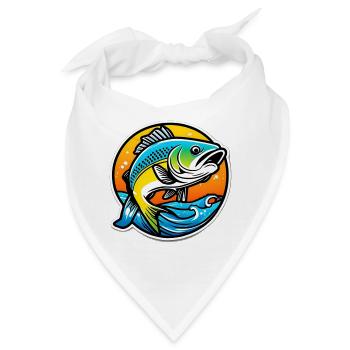 Leuchtender Regenbogenbarsch - Bandana - Weiß - Vorne