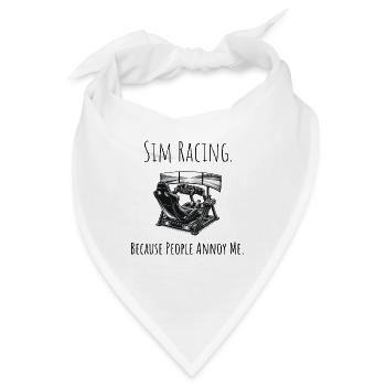 Lustiges Sim-Racing-Geschenk – Real Simulator E-Sports - Bandana - Weiß - Vorne