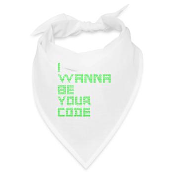ICH WILL DEIN CODE SEIN - Binärer Geek-Humor - Bandana - Weiß - Vorne