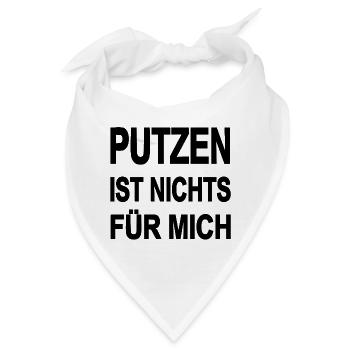 Putzen - Bandana - Weiß - Vorne