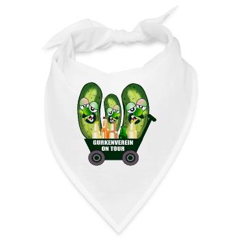 Gurkenverein Bollerwagen Bier - Bandana - Weiß - Vorne