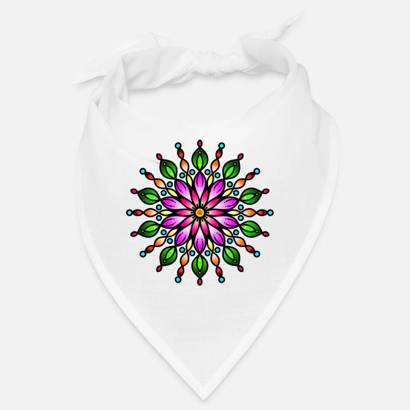 Étoile arc-en-ciel tropicale - Bandana - blanc