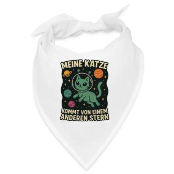 Meine Katze aus Sternenwelt - Bandana - Weiß - Vorne