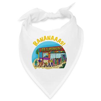 Banananaas VEB-Supermarkt. - Bandana - Weiß - Vorne