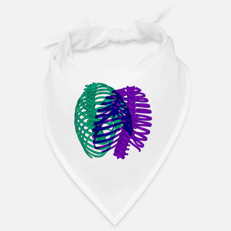 Cage thoracique chromatique double - Bandana - blanc