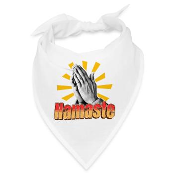Namaste – Spirituelle Botschaft - Bandana - Weiß - Vorne