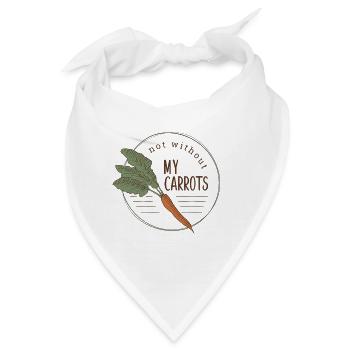 Not without my carrots - botanical design - Bandana - Weiß - Vorne
