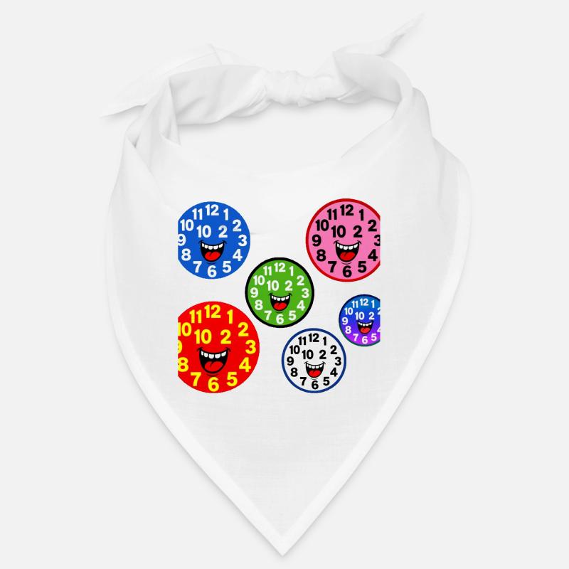 Bunte Lächelnde Uhren Bandana