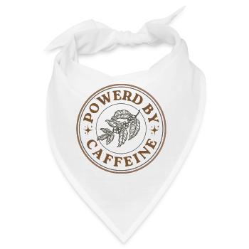 Angetrieben von Caffeine Vintage Coffee Badge Design - Bandana - Weiß - Vorne