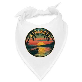 Entdecken Sie das tropische Inselparadies Kiribati - Bandana - Weiß - Vorne