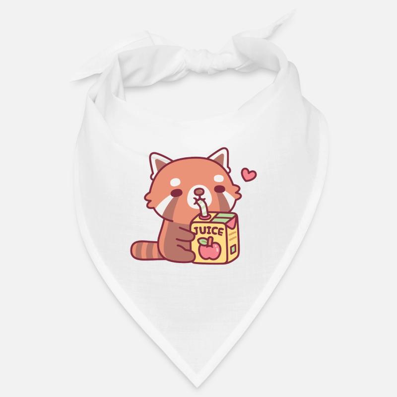 Cute Red Panda Loves Apple Juice Bandana