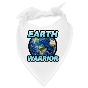 Earth Warrior Y2K Eco Punk Statement Shirt - Bandana - Weiß - Vorne