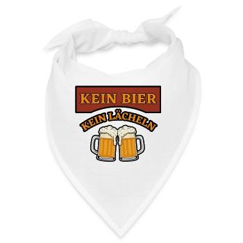 Kein Bier Kein Lächeln – Zwei Gläser Prost - Bandana - Weiß - Vorne