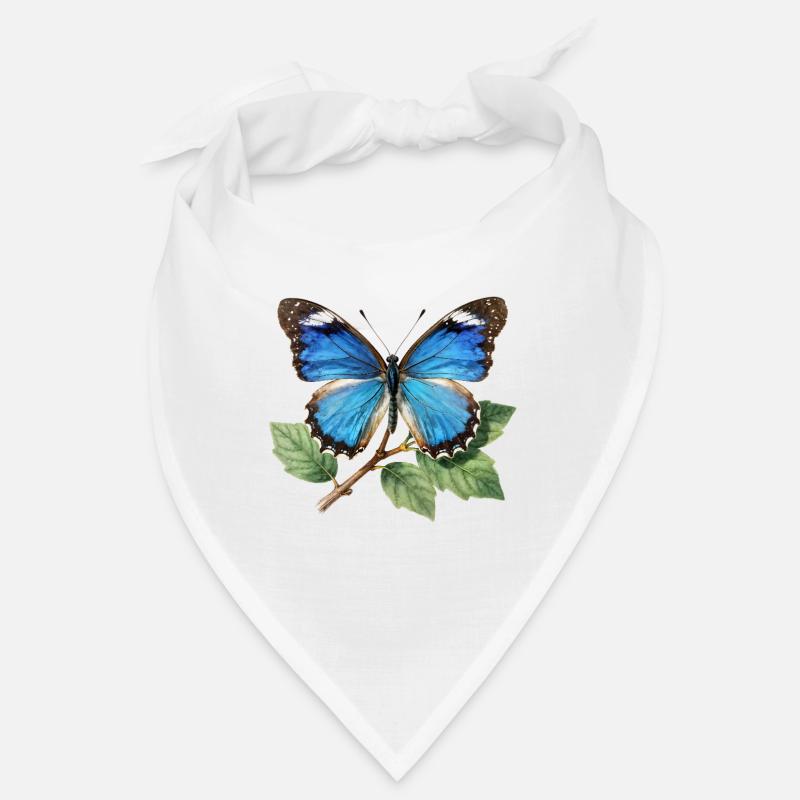 Papillon bleu sur branche Bandana