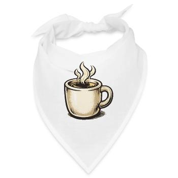 Kaffeebecher Vintage mit Dampf - Bandana - Weiß - Vorne