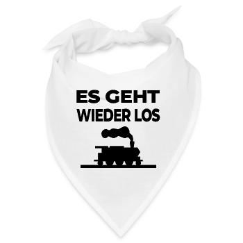 Dampflok - Bandana - Weiß - Vorne