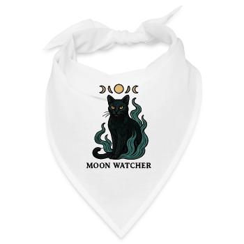 Mondwächter Katzenbild - Bandana - Weiß - Vorne